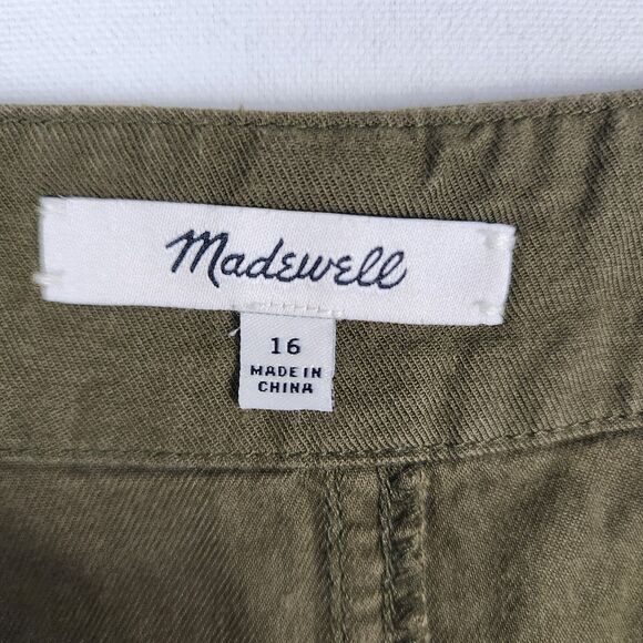 Olive Button-Front Midi Skirt - Picture 5 of 6